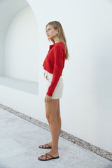 Vesper Long Sleeve Knit Red