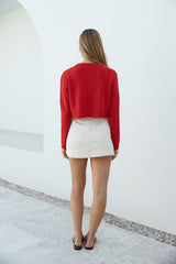 Vesper Long Sleeve Knit Red
