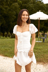 Stylish Approach Mini Dress White