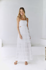 Spirit Flourish Maxikleid Weiß