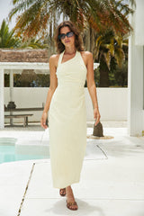 Scarlet Hues Neckholder Maxikleid Lemon