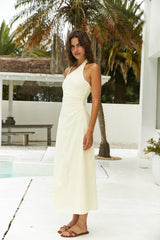 Scarlet Hues Neckholder Maxikleid Lemon