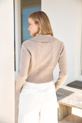 Chai Latte Knit Top Brown