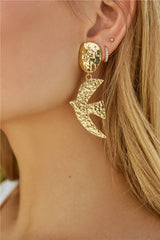 Lovebird-Ohrringe, Gold
