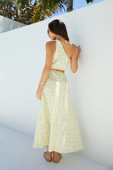 Golden Tides Midikleid Gelb