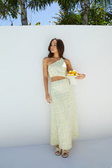 Golden Tides Midikleid Gelb