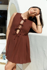 Citrine Delights Minikleid Braun