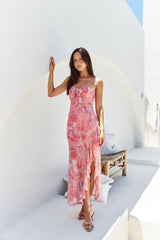 Majorca trägerloses Midi-Kleid Rosa