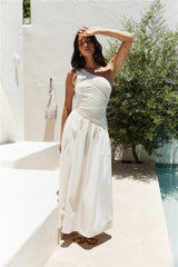 Lexi Loves Shoulder Maxi Dress Beige