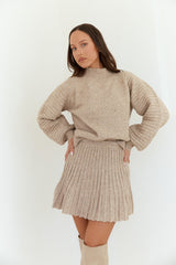 Seasonal Style Knit Sweater Camel