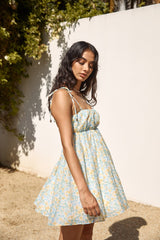 Sommer-Sonnenaufgang-Minikleid Multi