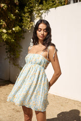 Sommer-Sonnenaufgang-Minikleid Multi