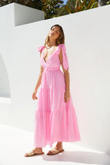 Aurora Glow Pink Maxi Dress