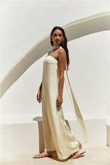 Radiant Rhythm Trägerloses Maxikleid Gelb