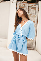 Midday Mood Romper Blue