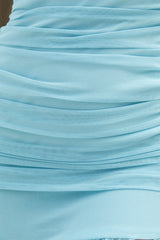 Kiss Me Under The Sea Mesh Maxi Dress Blue