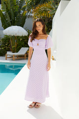 Zartes Wolken-Maxikleid Lila