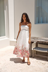 Whimsical Moments Midikleid Weiß
