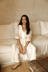 Cusp Of Wander Crochet Set Beige