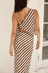 Beach Umbrella Set Brown