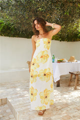 Trägerloses Maxikleid mit Daydream Daze Print