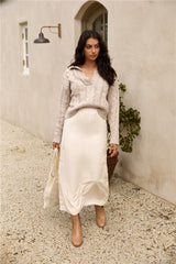 SEVEN WONDERS Picilo Long Midi Skirt Stone