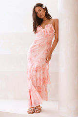 Myka Mesh Maxi-Kleid Rosa