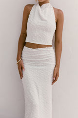 Words Of Wisdom Halter Top White