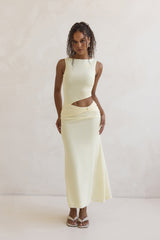 Over And Over Netz-Maxikleid Gelb