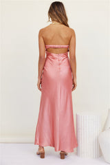 Open Hearts Maxi Dress Pink