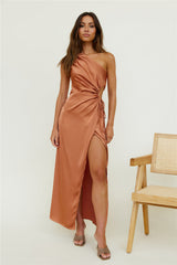 Althea Maxikleid Braun