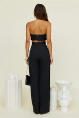 Solaris Crop Top Black