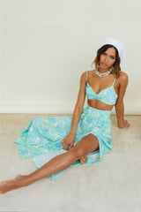 Sweet Morning Dew Maxi Skirt Blue