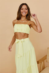 Evolving Heart Crop Top Yellow