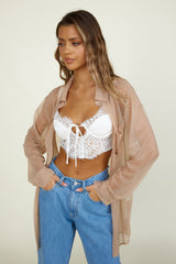Move With Grace Crop Top White
