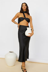 Sunset and Vine Maxi Skirt Black