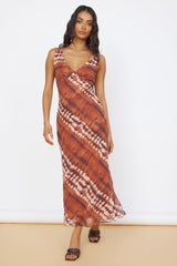 Maxikleid „Sweet Reflections“ in Braun