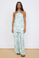 SEVEN WONDERS Ilah Halter Top Sage