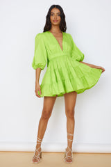 HELLO MOLLY Sweetest Treat Mini Dress Lime