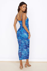 Maxikleid "Verliebte Augen" Blau