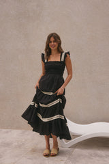 Monica Maxikleid Schwarz