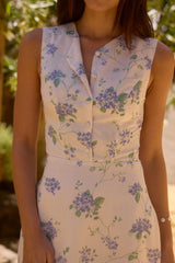 Tessa Blumen-Minikleid Blau