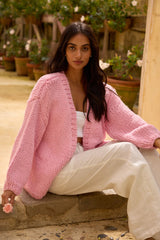 Sherbert Knit Cardigan Pink