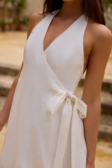 Lucia Mini-Leinenkleid Weiß