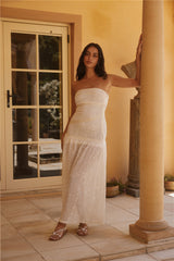 Midnight Radiance Dress Strapless Dress Cream