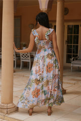 Tropisches Blüten-Maxikleid  Blumig
