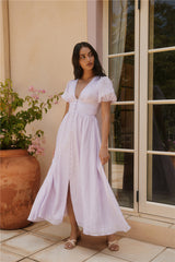 Maxikleid „Busy Bee“ in Lila