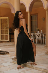 Maxikleid „Whispering Willow“ Schwarz