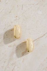 18K Gold Plated Focused Earrings Gold