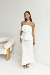 Miles Of Style Strapless Top White